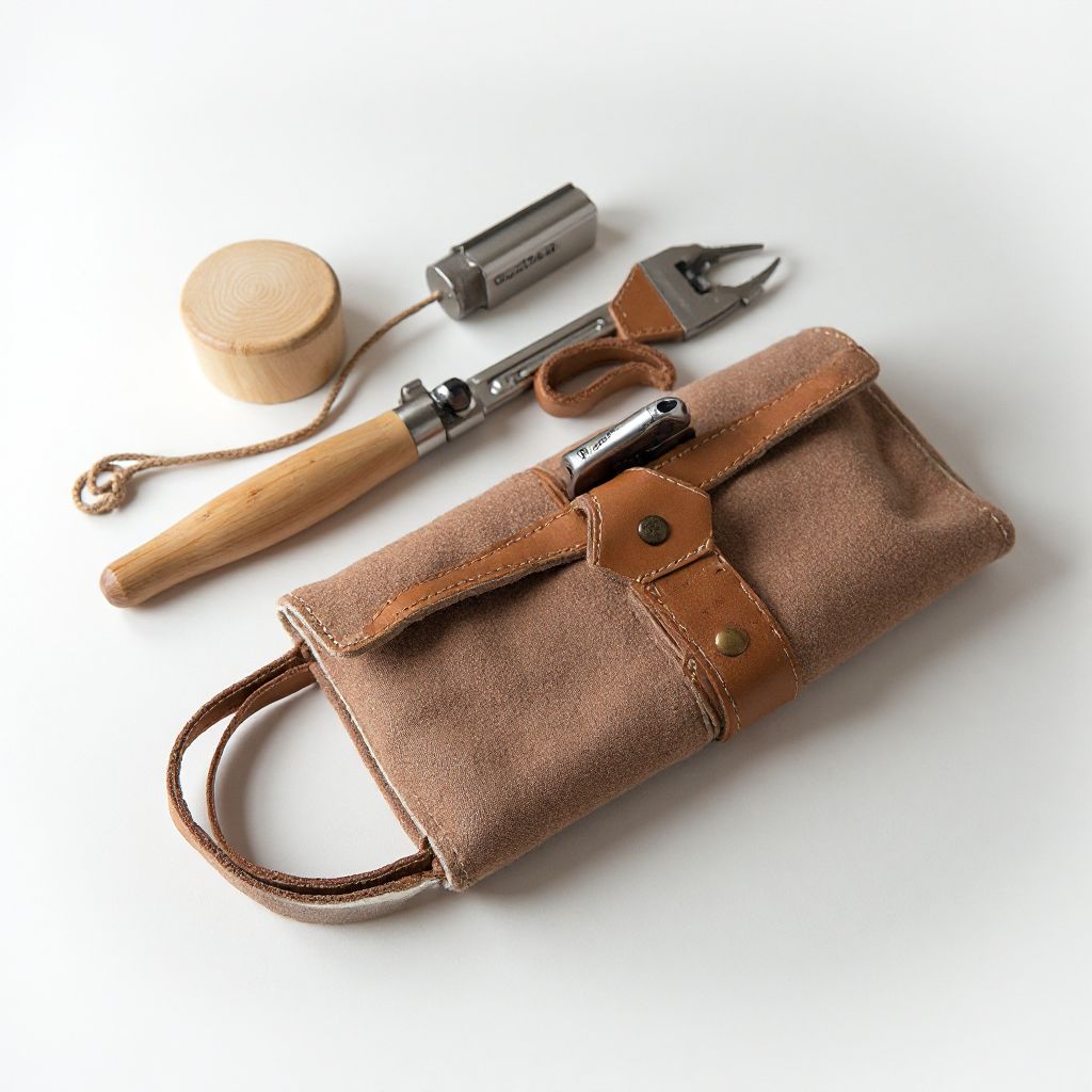 Leather Tool Roll (Canvas & Leather)